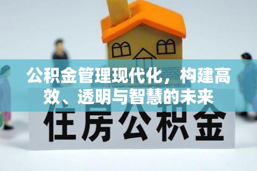固原公积金管理现代化，构建高效、透明与智慧的未来