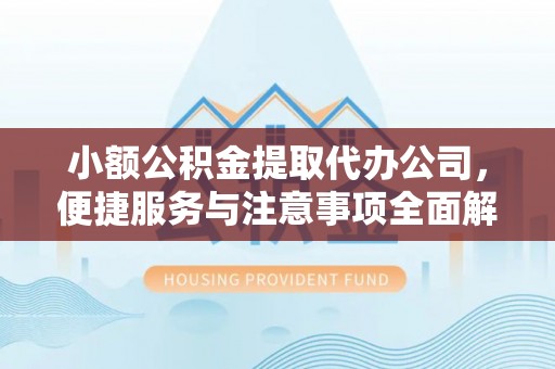 固原小额公积金提取代办公司，便捷服务与注意事项全面解析