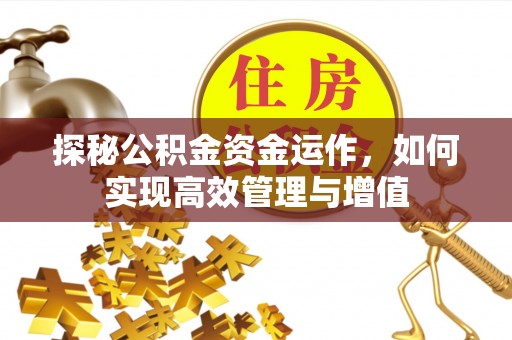固原探秘公积金资金运作，如何实现高效管理与增值